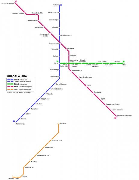 Guadalajara-metro-map