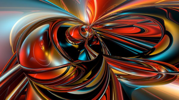 Fraktal 3d raznotsvetnyj 153364 3840x2160