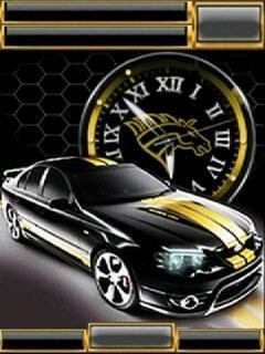 Mustang car clock