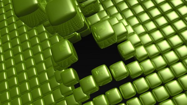 Green-cubes-texture-geometry-abstraction