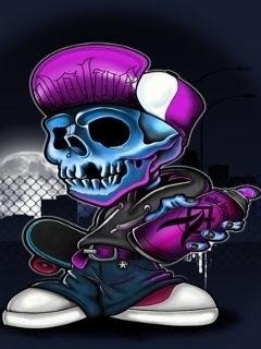 Neon skull theme