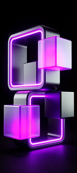 Неоновые кубы (1082x2410)