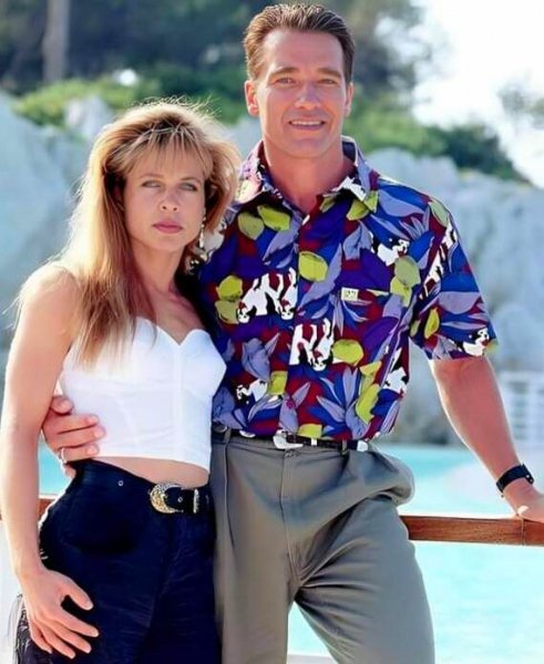 Линда Хэмилтон и Арнольд Шварценеггер