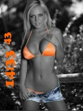 Блондинка цифр часы