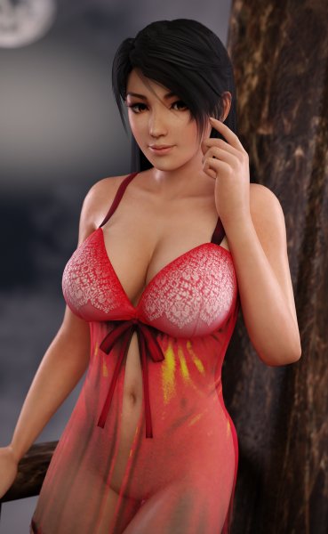Momiji in red dress &amp; nude
