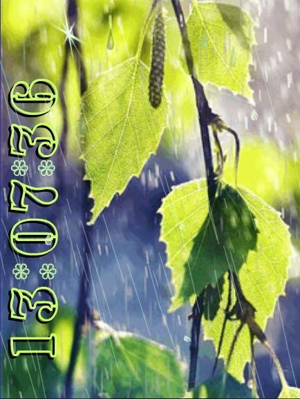 Весенний дождь Цифровые часы Флэш 2.0