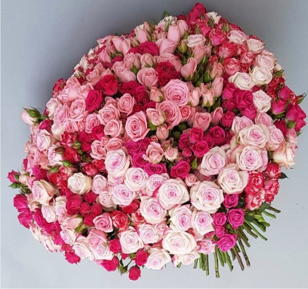 Огромный букет роз
