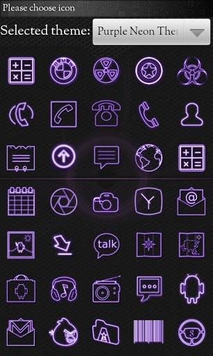 Purple Neon Go Launcher Theme