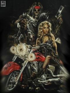 Skull bike girl