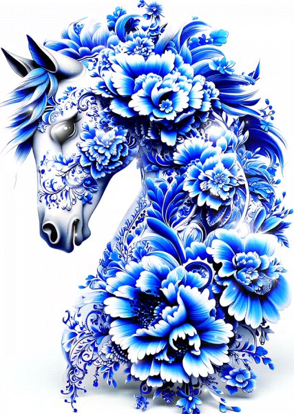 Лошадка-гжель