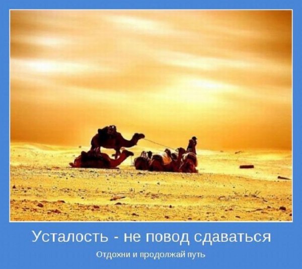 Усталость не повод сдаваться....