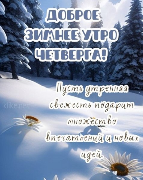 Доброе зимнее утро четверга! .....