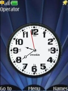 blue big clock флэш часы