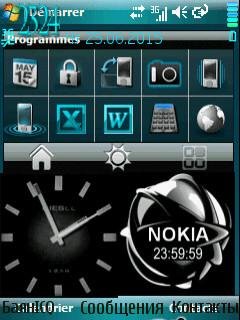 Blue nokia часы анимация
