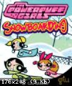 Powerpuff Girls Snowboard Moto 128x160