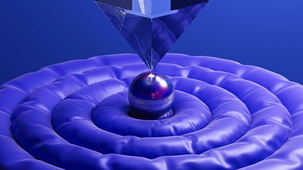 Blue-geometry-abstraction-sphere-pyramid-smooth