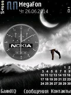 Nokia eagle часы календарь анимация
