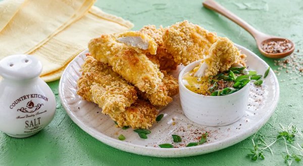 Куриное филе - в панировке из сыра и кукурузных хлопьев