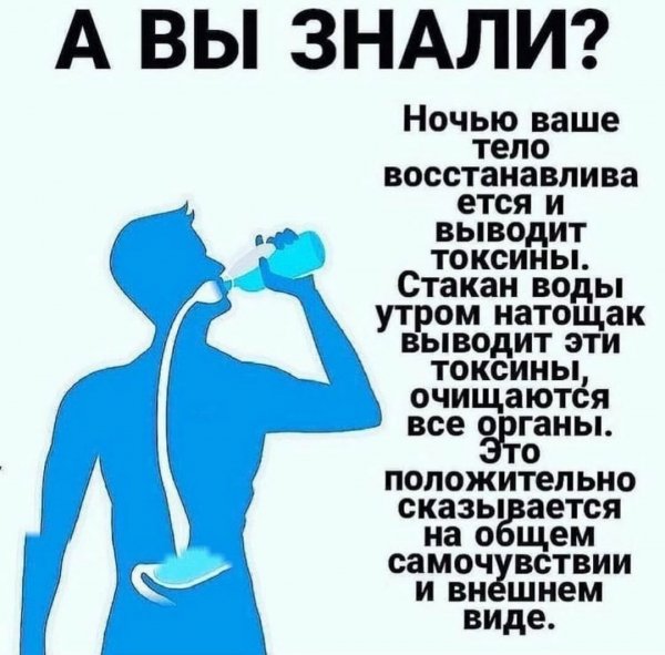 Стакан воды утром