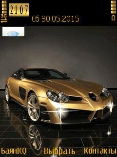 Gold mercedes car animated