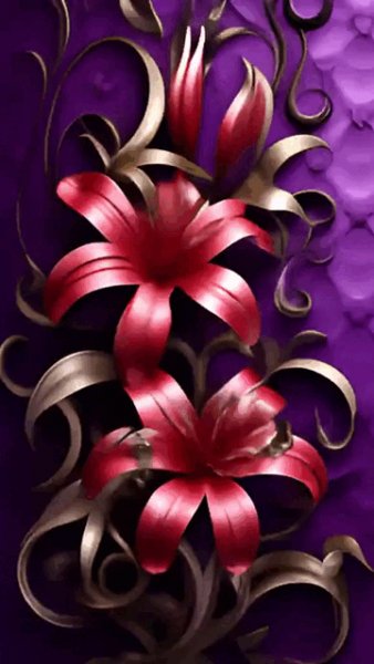 Лилии,анимация,gif