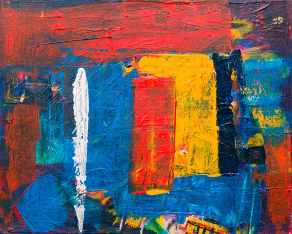 Blue-red-yellow-brushstrokes-texture-vibrant