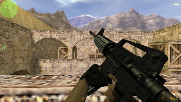 m4-silver black skin