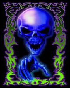 neon skull