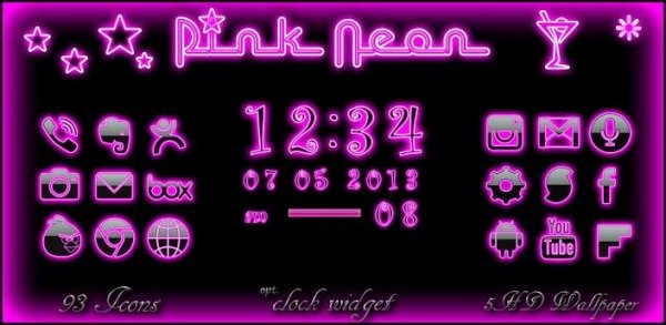 Pink GO launcher theme v1