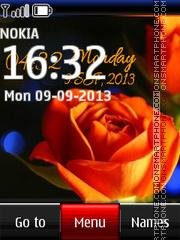 orange-rose-digital-clock-125704