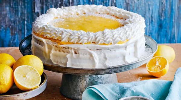 Торт с кокосовым кремом и лимончелло - на бисквитных коржах