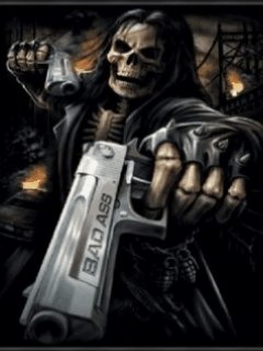 calavera con pistolеt