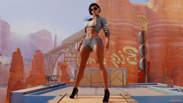 Pharah Outfit denim 4K