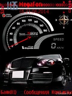 Black car speed спидометр анимация