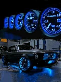 Neon mustang car lumia icons спидометр