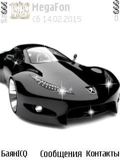 Black peugeot car анимация