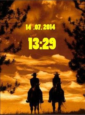 Ковбои цифр часы дата