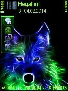 Neon wolf неоновый волк