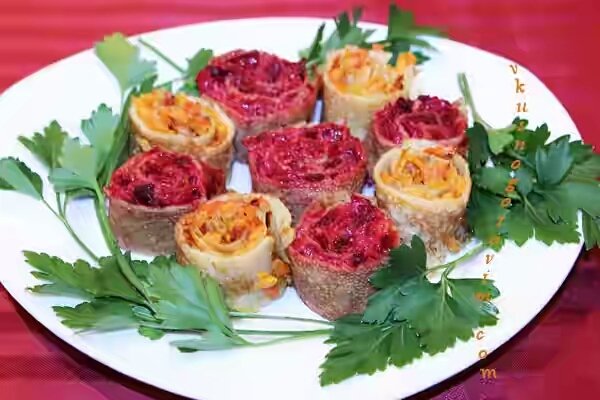 Блины розочки