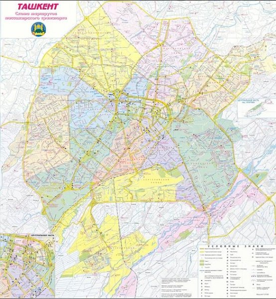 Карта Ташкента