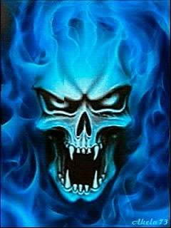 Neon skull анимация