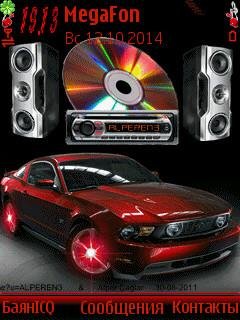 Red Mustang car player анимация