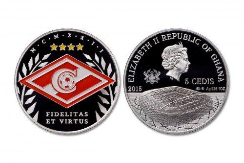 Монеты Банка Открытие логотип Спартака..500.0