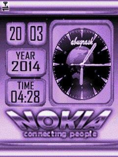 Nokia 3d clock часы дата анимация