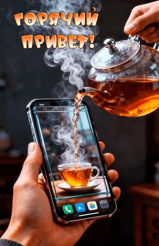 Анимированная открытка горячий привет