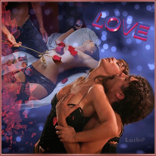 Анимированная открытка love любовь