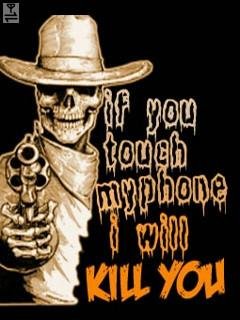 Skull не трогать телефон анимация
