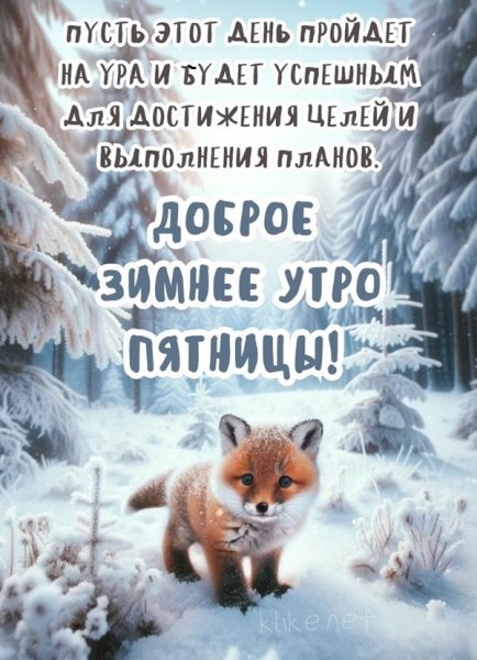 .....Доброе зимнее утро пятницы!