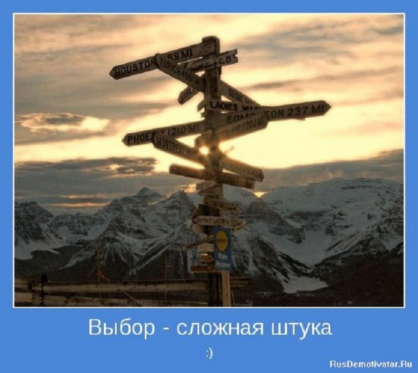 Выбор сложная штука