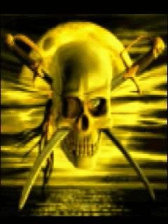 Gold pirate skull анимация